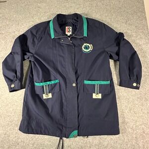 CS Essentials Princess Cruises Jacket Womens Large Navy Blue Vintage Embroidered